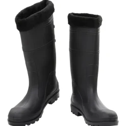 VIDAXL - Bottes de pluie avec chaussettes amovibles noir taille 44 pvc