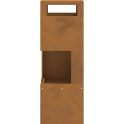 VIDAXL - Braise marron 35 x 35 x 100 cm acier résistant aux intempéries