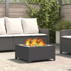 VIDAXL - Braise noir 60 x 60 x 30 cm acier laminé à froid