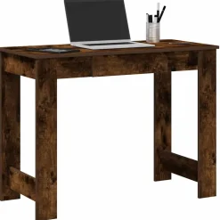 VIDAXL - Bureau chêne fumé 100x45x75 cm bois d'ingénierie