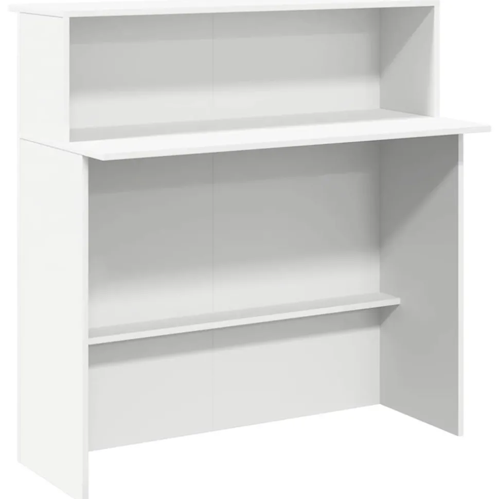VIDAXL - Bureau de réception blanc 100x50x103,5 cm bois d'ingénierie