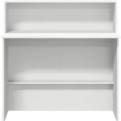 VIDAXL - Bureau de réception blanc 100x50x103,5 cm bois d'ingénierie