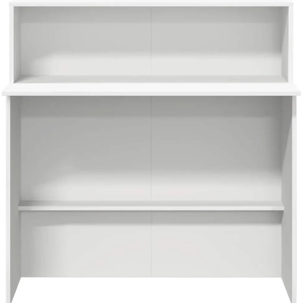 VIDAXL - Bureau de réception blanc 100x50x103,5 cm bois d'ingénierie