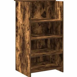 VIDAXL - Bureau de réception chêne fumé 55x50x103,5 cm bois d'ingénierie