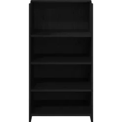 VIDAXL - Bureau de réception noir 55x50x103,5 cm bois d'ingénierie