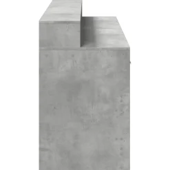 VIDAXL - Bureau et lumières led gris béton 160x55x91cm bois d'ingénierie