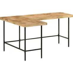 VIDAXL - Bureau 165x110x77 cm bois massif de manguier et fer