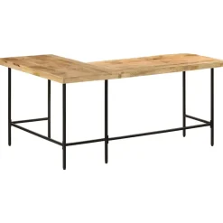 VIDAXL - Bureau 165x110x77 cm bois massif de manguier et fer