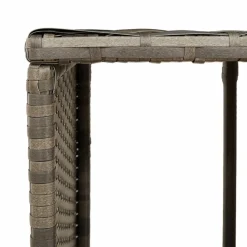 VIDAXL - Cadre de bain à remous gris résine tressée bois massif d acacia