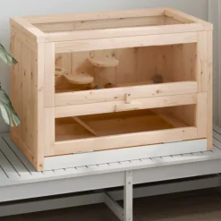 VIDAXL - Cage à hamster 60x35,5x42 cm bois massif de sapin