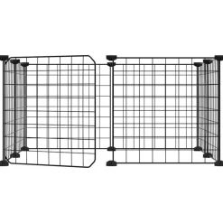 VIDAXL - Cage animaux de compagnie à 8 panneaux et porte noir 35x35 cm