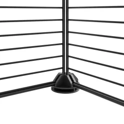 VIDAXL - Cage animaux de compagnie à 8 panneaux et porte noir 35x35 cm