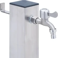 VIDAXL - Colonne à eau de jardin 60 cm acier inoxydable carré