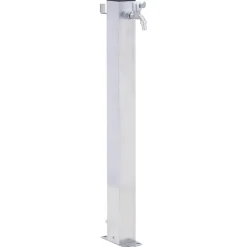 VIDAXL - Colonne à eau de jardin 40 cm acier inoxydable carré