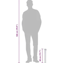 VIDAXL - Colonne à eau de jardin 40 cm acier inoxydable carré