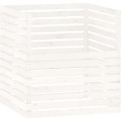 VIDAXL - Composteur blanc 100x100x102 cm bois massif de pin