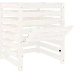 VIDAXL - Composteur blanc 63,5x63,5x77,5 cm bois massif de pin