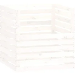 VIDAXL - Composteur blanc 80x80x78 cm bois massif de pin