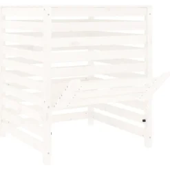 VIDAXL - Composteur blanc 82,5x82,5x99,5 cm bois massif de pin