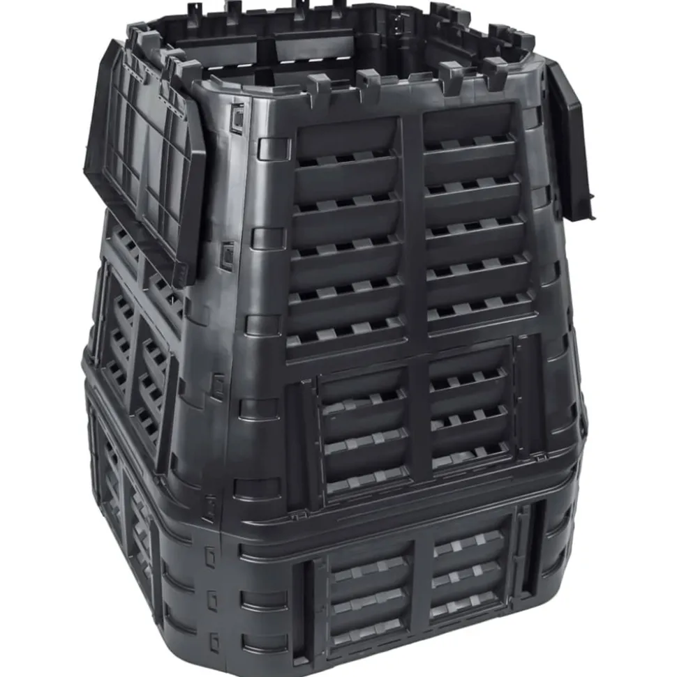 VIDAXL - Composteur de jardin noir 93,3x93,3x113 cm 740 l