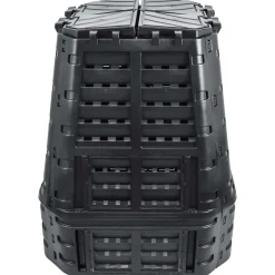 VIDAXL - Composteur de jardin noir 93,3x93,3x113 cm 740 l