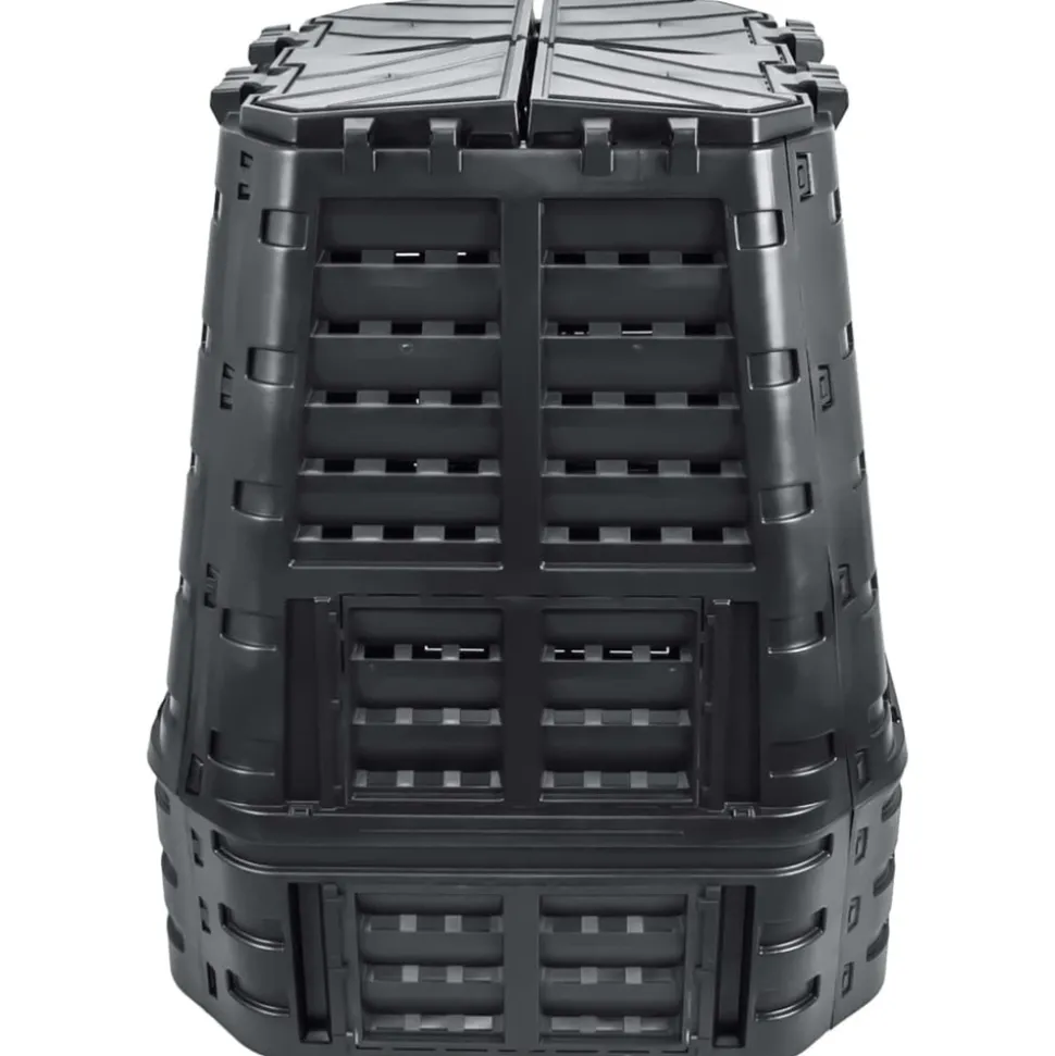 VIDAXL - Composteur de jardin noir 93,3x93,3x113 cm 740 l