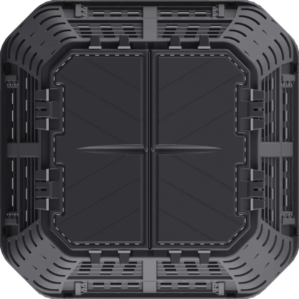 VIDAXL - Composteur de jardin noir 93,3x93,3x113 cm 740 l