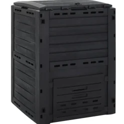 VIDAXL - Composteur de jardin noir 280 l polypropylène