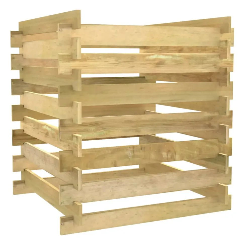 VIDAXL - Composteur de jardin à lattes 90x90x90 cm bois de pin imprégné