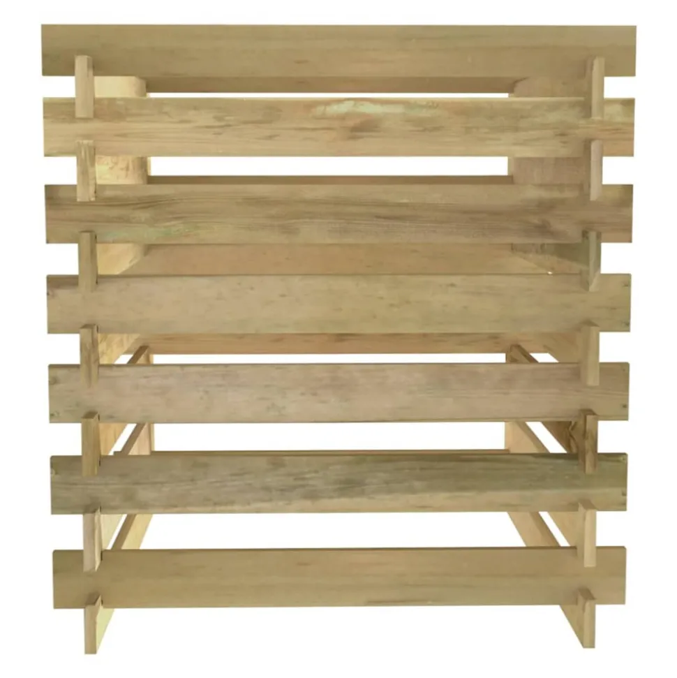 VIDAXL - Composteur de jardin à lattes 90x90x90 cm bois de pin imprégné