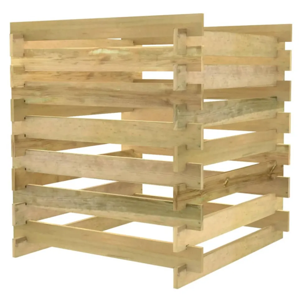 VIDAXL - Composteur de jardin à lattes 90x90x90 cm bois de pin imprégné