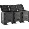 VIDAXL - Composteur de jardin noir 1200 l