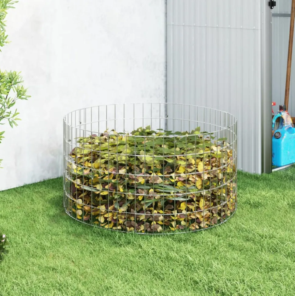 VIDAXL - Composteur de jardin ø100x50 cm acier galvanisé