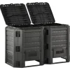 VIDAXL - Composteur de jardin noir 800 l