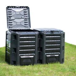 VIDAXL - Composteur de jardin noir 800 l