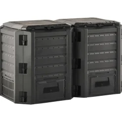 VIDAXL - Composteur de jardin noir 800 l