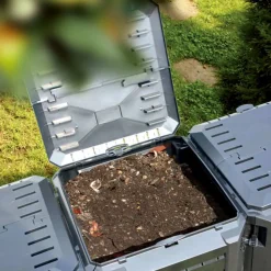 VIDAXL - Composteur de jardin noir 800 l