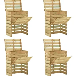 VIDAXL - Composteur de jardin à lattes 4 pcs 80x50x100 cm pin imprégné
