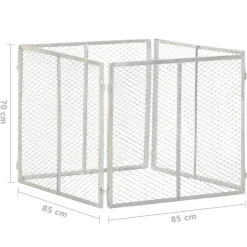 VIDAXL - Composteur de jardin 85x85x70 cm fer galvanisé