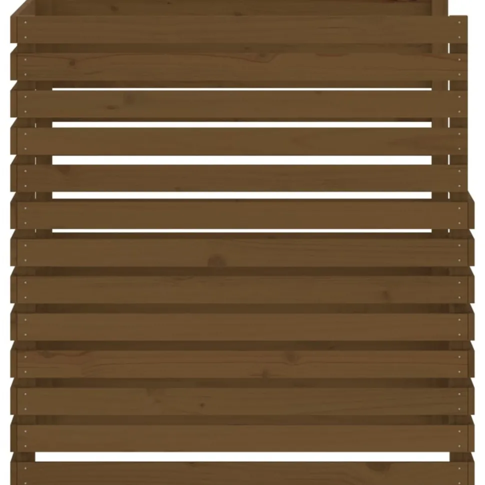 VIDAXL - Composteur marron miel 100x100x102 cm bois massif de pin