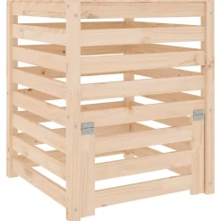 VIDAXL - Composteur 63,5x63,5x77,5 cm bois massif de pin