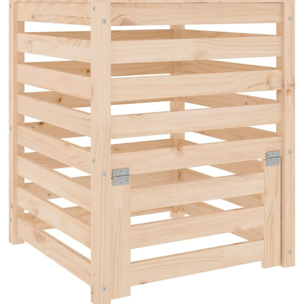 VIDAXL - Composteur 63,5x63,5x77,5 cm bois massif de pin