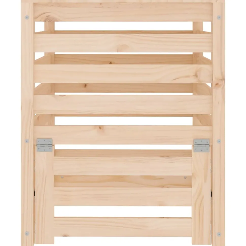 VIDAXL - Composteur 63,5x63,5x77,5 cm bois massif de pin