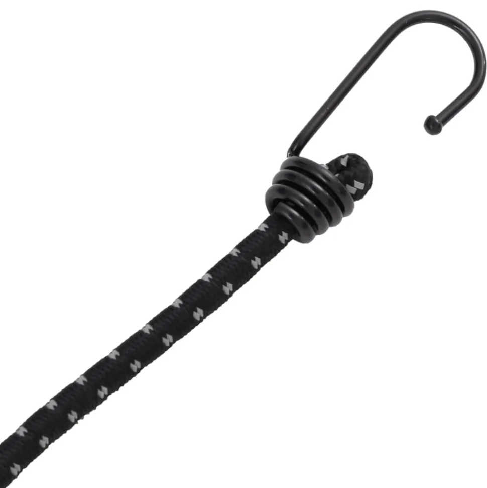 VIDAXL - Cordes élastiques avec bandes réfléchissantes et crochets 10pcs