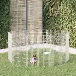 VIDAXL - Enclos d'animaux en liberté 10 panneaux 54x80 cm fer galvanisé