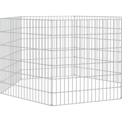 VIDAXL - Enclos pour animaux en liberté 6 panneaux 54x60cm fer galvanisé
