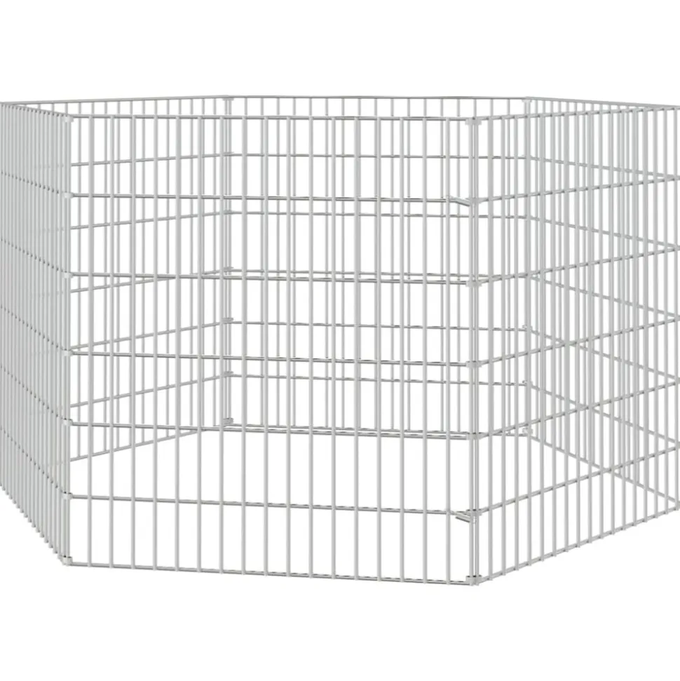 VIDAXL - Enclos pour animaux en liberté 6 panneaux 54x60cm fer galvanisé
