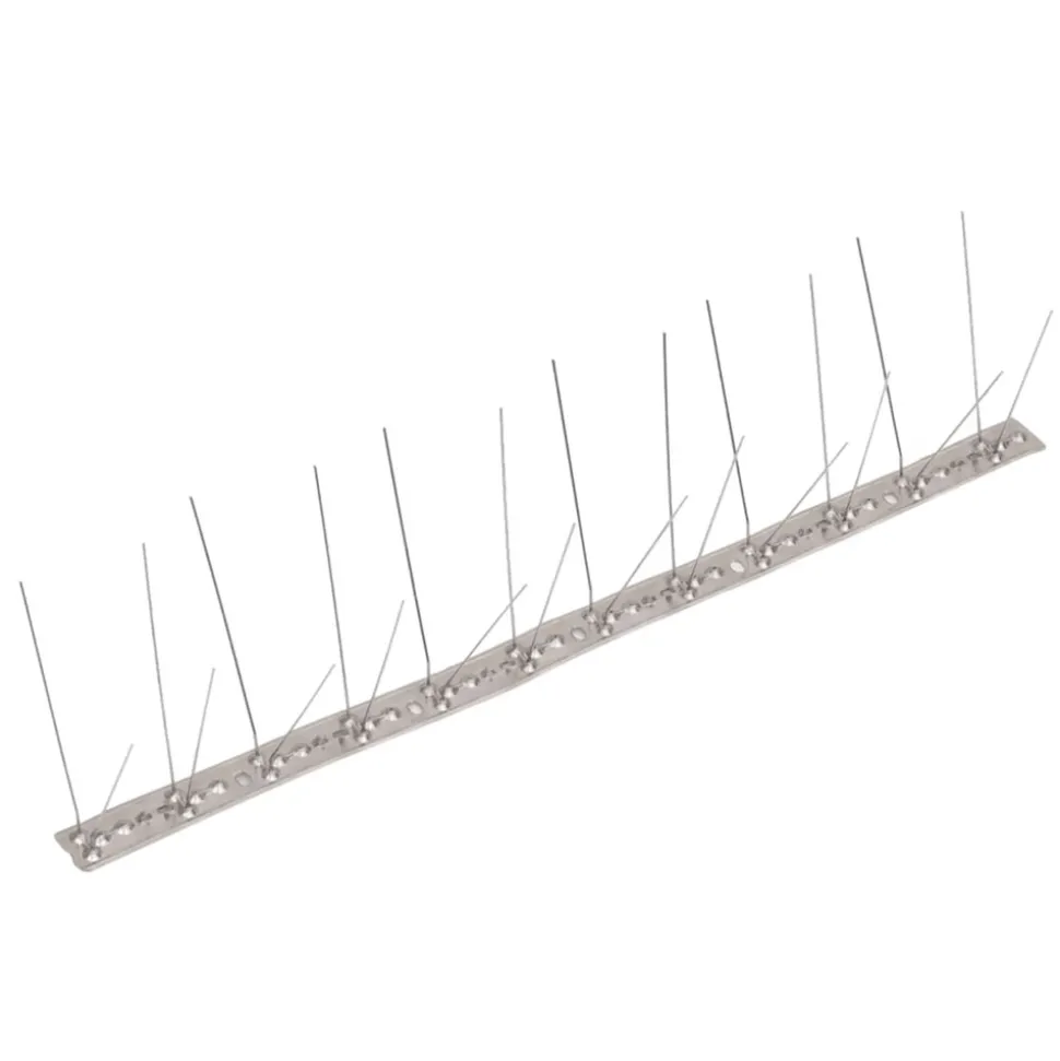 VIDAXL - Ensemble de 20 pointes à 4 rangées contre oiseaux inox 10 m