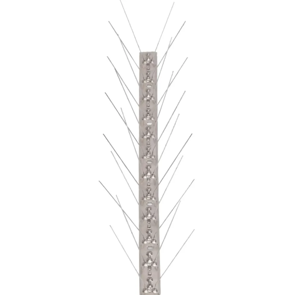 VIDAXL - Ensemble de 20 pointes à 4 rangées contre oiseaux inox 10 m