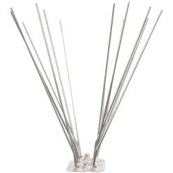 VIDAXL - Ensemble de 20 pointes à 4 rangées contre oiseaux inox 10 m